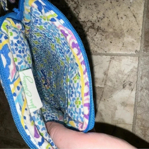 Women’s Vera Bradley Mini Hipster Capri Blue Retired Crossbody Wallet Mini Purse - Picture 6 of 13
